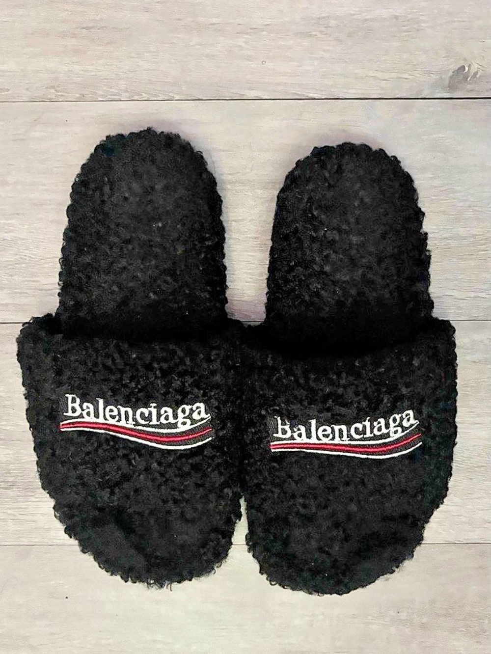 Balenciaga Fur Slides
